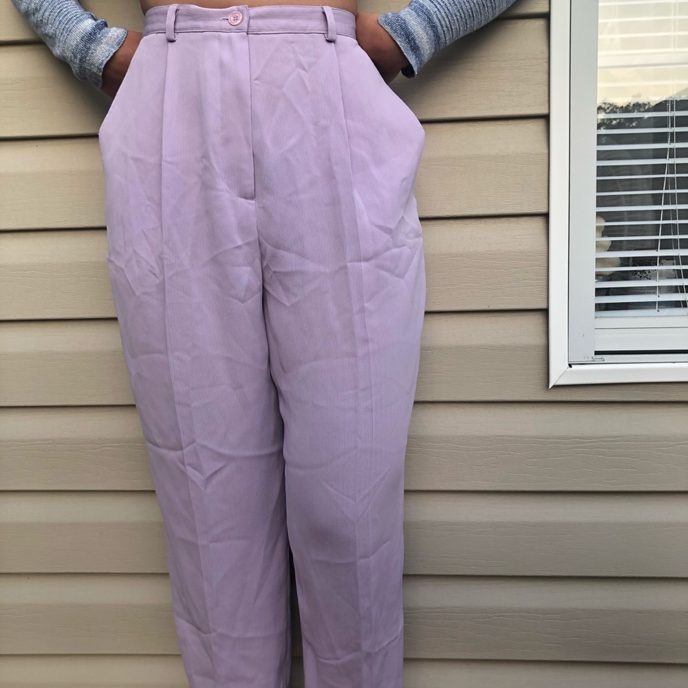 ⭐️Vintage Lilac Pleated Work Pants⭐️
